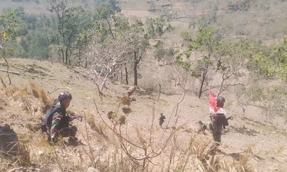 Satgas Pamtas RI-RDTL Yonif Raider 142/KJ, Lakukan Patroli Patok