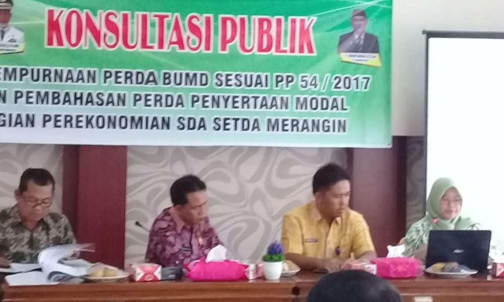 Perda BUMD dan Penyertaan Modal Disempurnakan · Asisten II Seda Merangin Buka Acara Konsultasi Publik