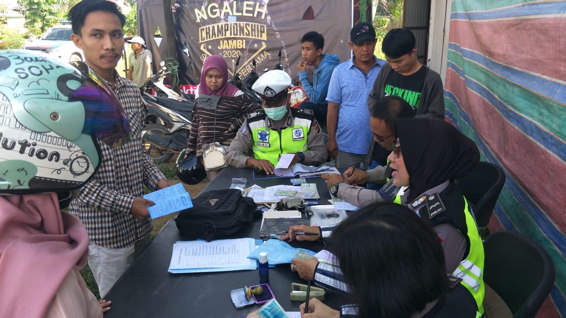 Satlantas Polres Muaro Jambi Jaring 63 Pelanggar Dalan 1 Jam