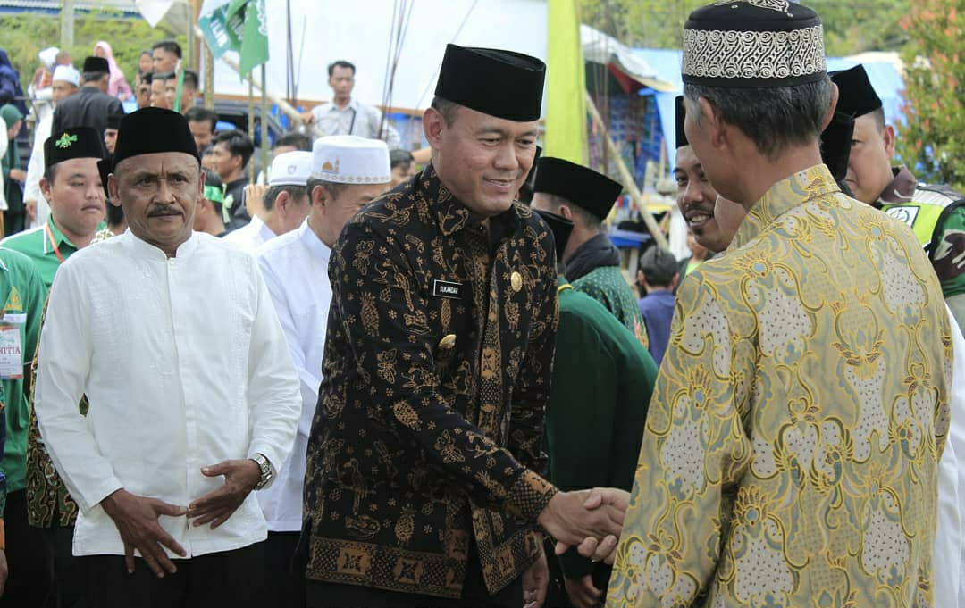 Bupati Sukandar Hadiri Pengajian Akbar Harlah NU ke-94 di Rimbo Ilir