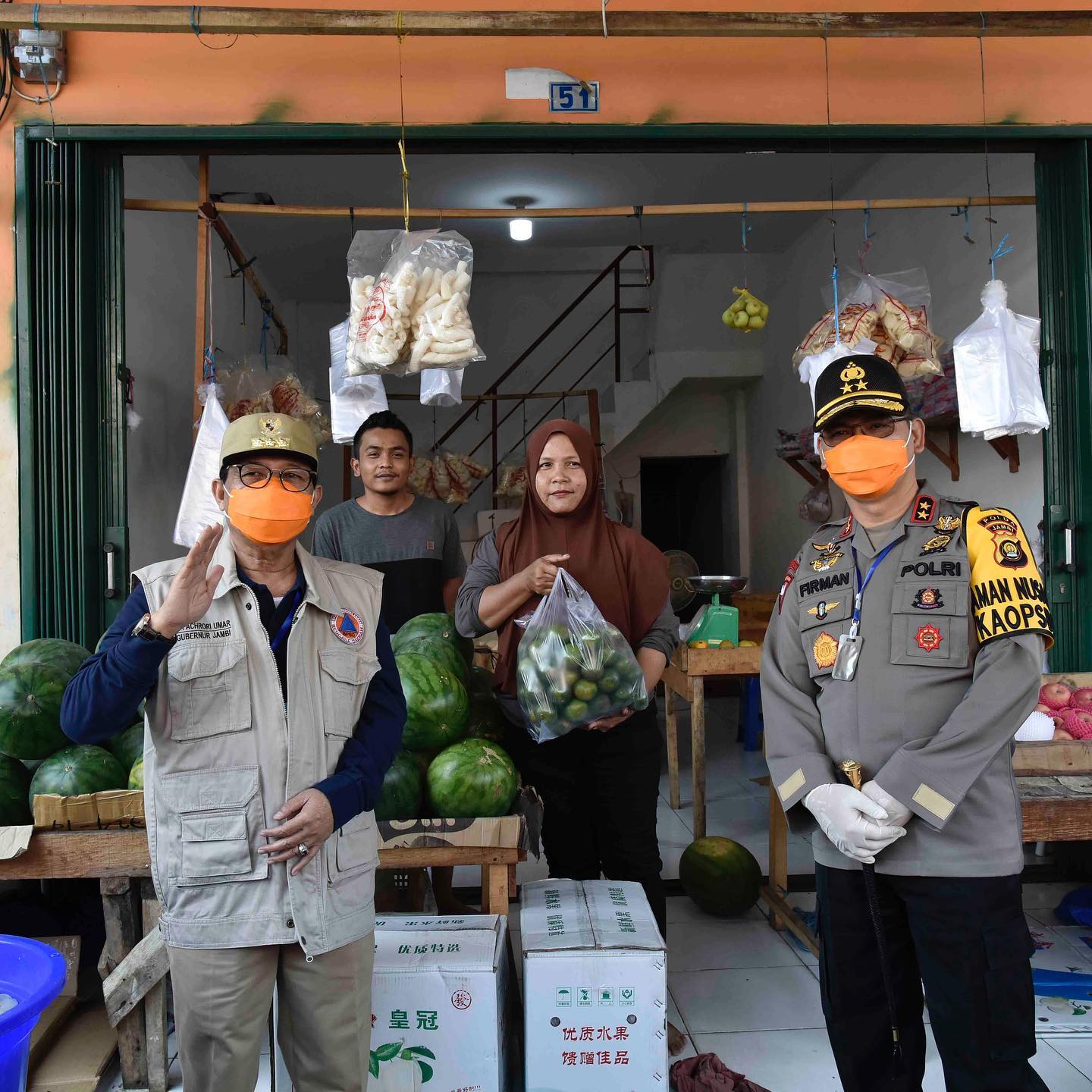 Gubernur Jambi Dan Kapolda Jambi Cek ketersediaan Bahan Pokok