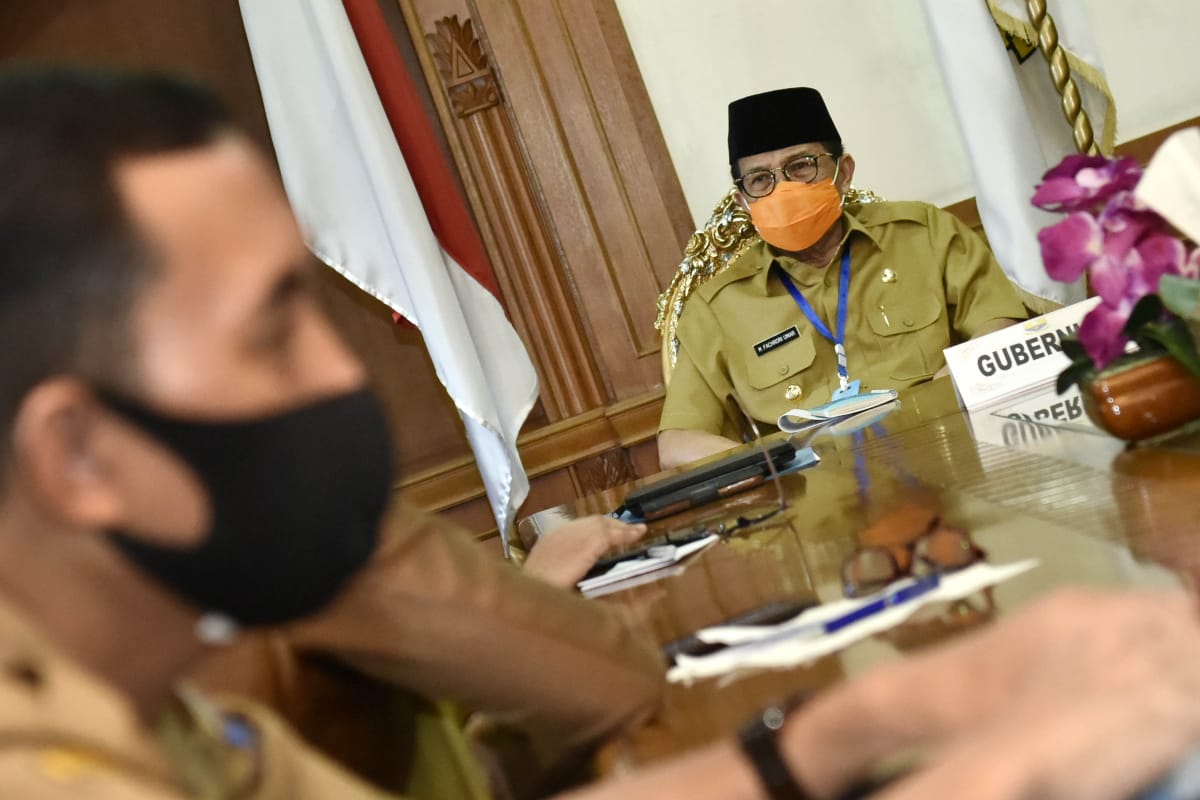 Gubernur Fachrori Ikuti Vidcon Kementerian Koordinator Bidang Perekonomian