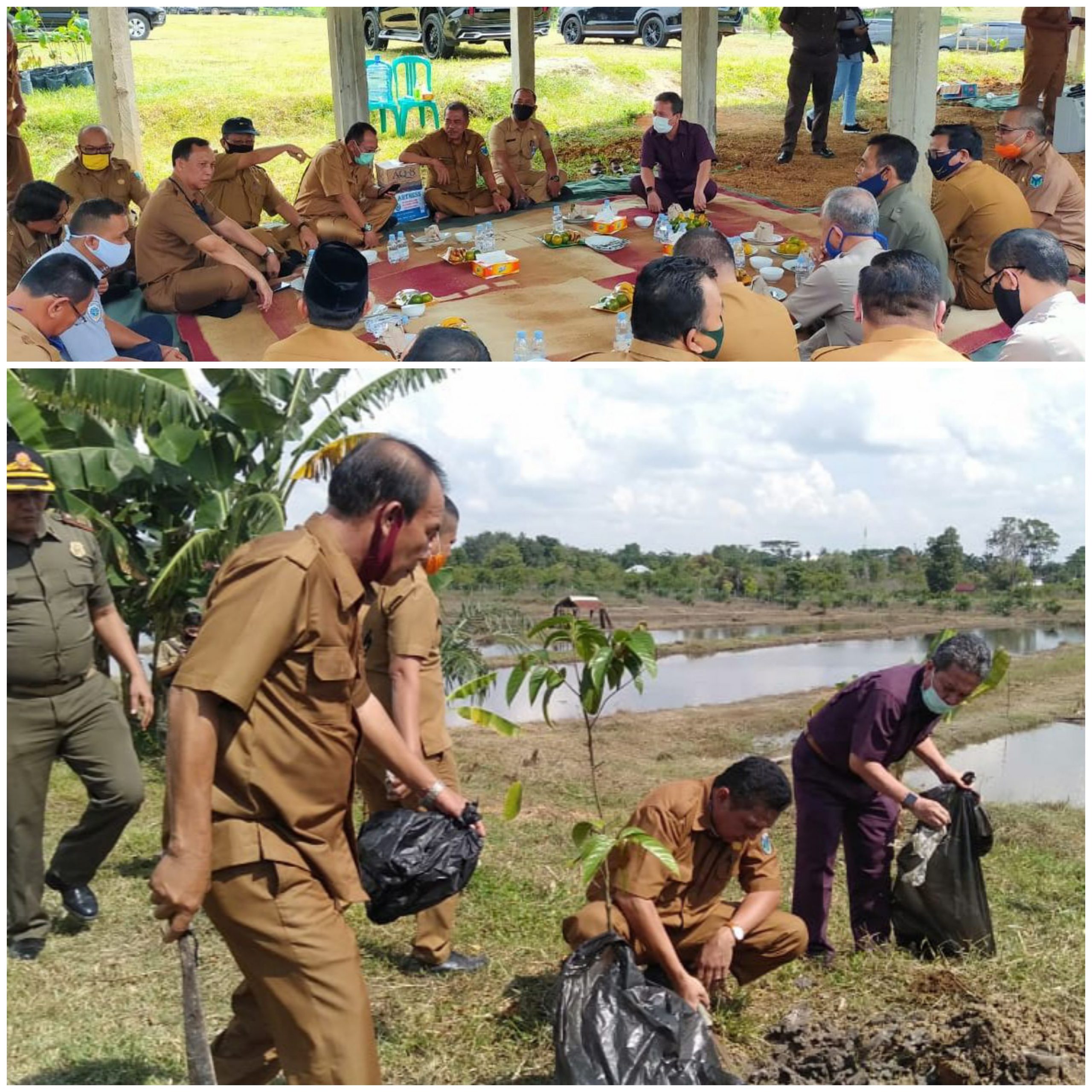 Pemkab Batanghari Gelar Makan Merawang, Gotong Royong, dan Penanaman Bibit Pohon Langka