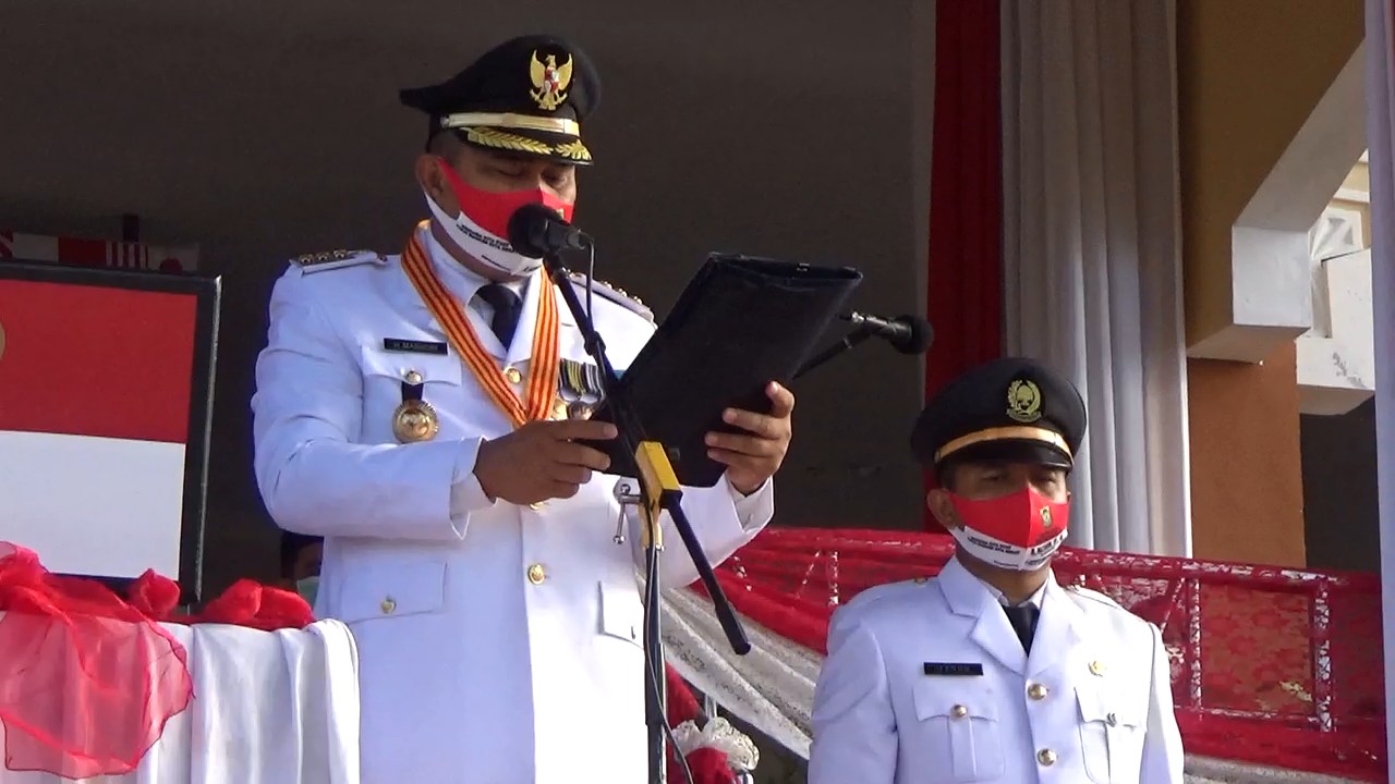 Bupati H Mashuri Pimpin Upacara HUT RI ke-75 Tahun 2020