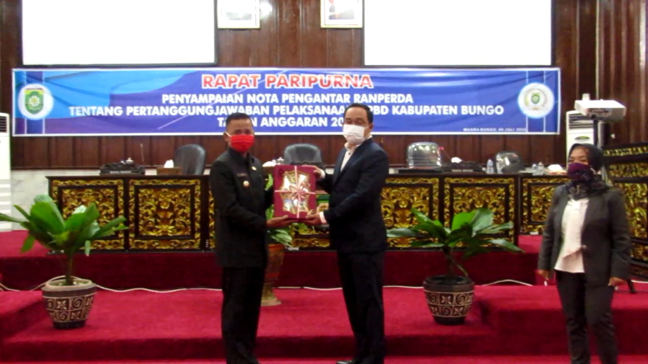 DPRD Bungo Gelar Paripurna Penyampaian Nota Pengantar Ranperda Pertanggung Jawaban APBD TA 2019