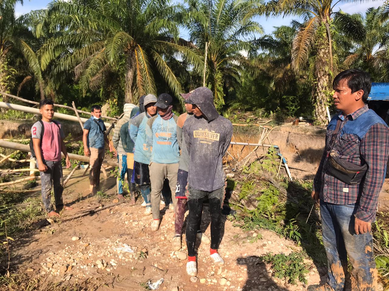 Tim Gabungan Polres Bungo Ringkus 6 Pelaku PETI, Pemilik Mesin Kabur