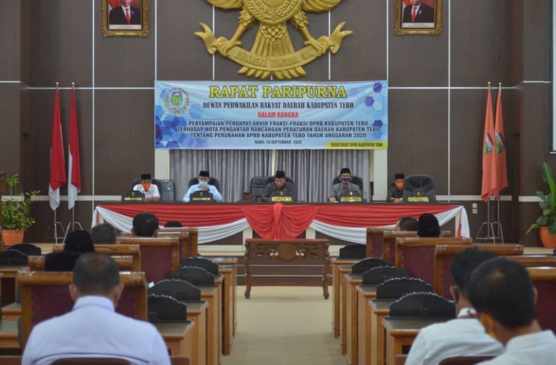 pemkabtebo Dewan Setujui Ranperda Perubahan APBD 2020