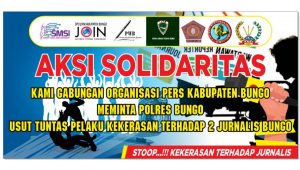 IMG-20210601-WA0060 Kutuk Pengeroyokan 2 Wartawan, Gabungan Organisasi Pers di Bungo Kompak Gelar Aksi