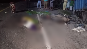 Pengemudi Dan Penumpang Sepeda Motor Tewas Di TKP
