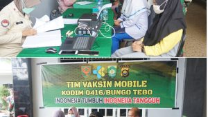 kodim0416-vaksinasi Percepatan Vaksinasi Ke Masyarakat, Tim Vaksinasi Mobile Kodim 0416/Bute Gelar Vaksinasi di Yayasan Akbid Amanah Bungo