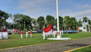 Upacara Peringatan HUT RI ke 76 di Kota Jambi Berlangsung Khidmat Dengan Mengikuti Prokes