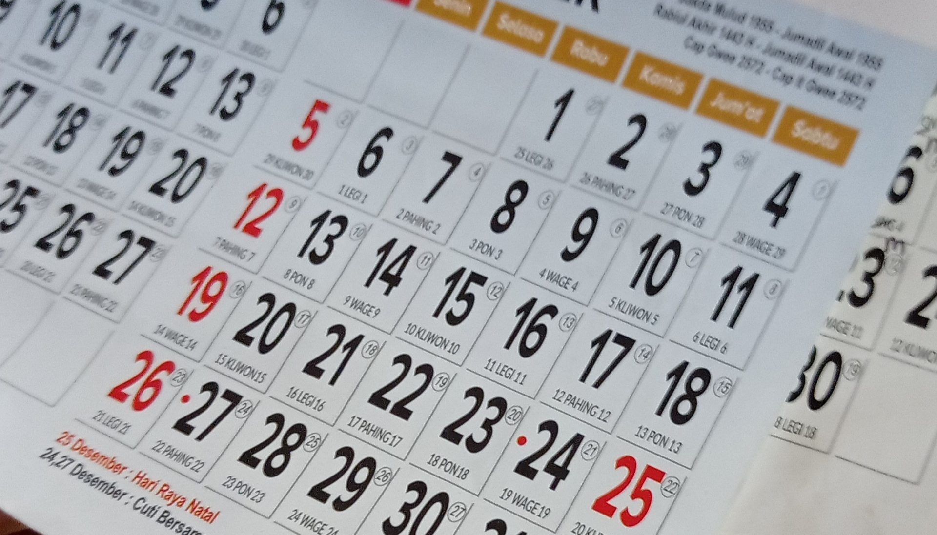 foto kalender ilustrasi