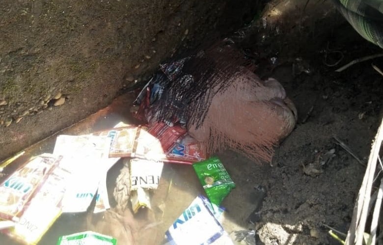 foto lokasi jasad bayi di temukan