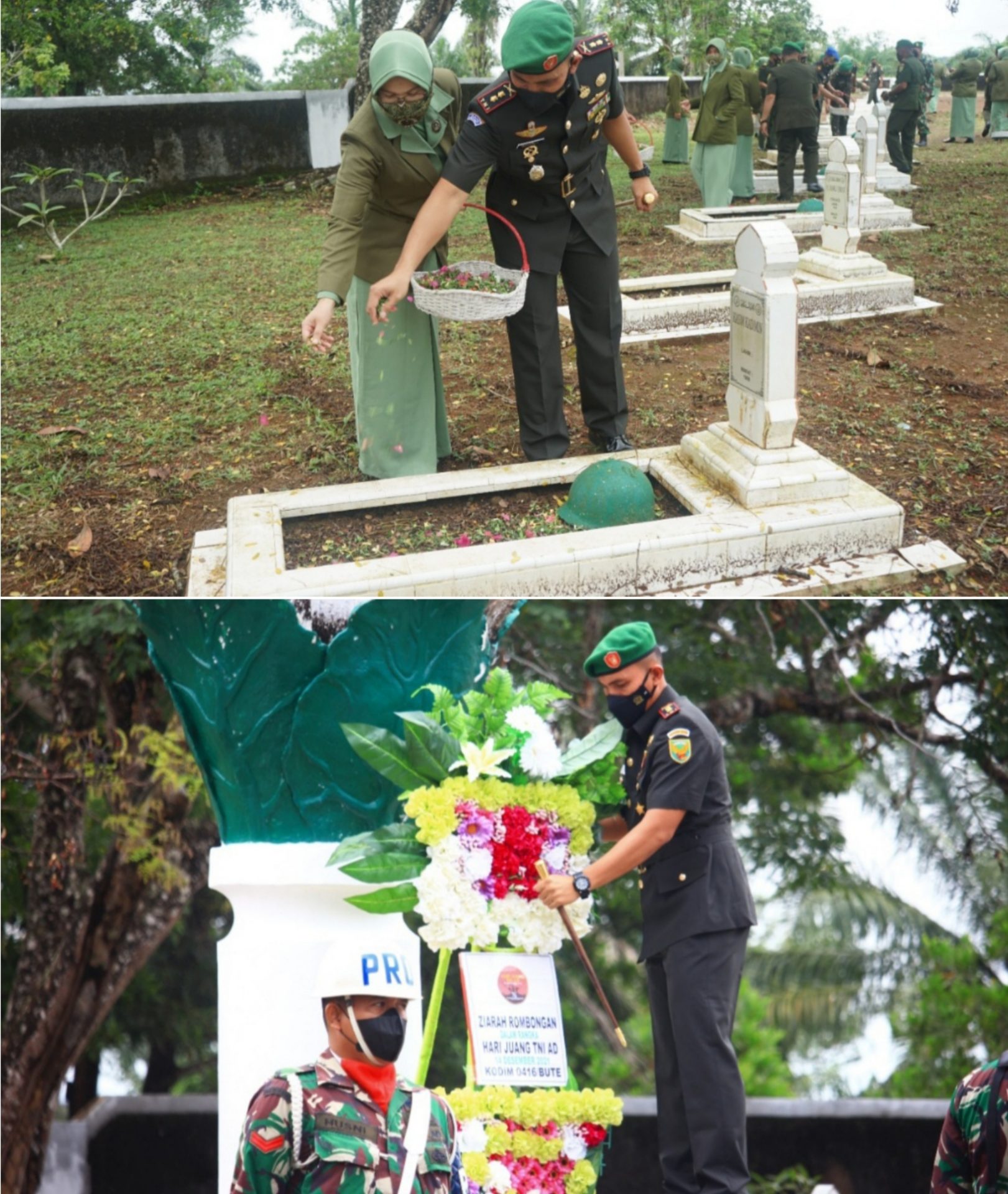 Peringati Hari Juang Kartika Ke-76, Dandim 0416/Bute Pimpin Ziarah Di TMP Satria Negara