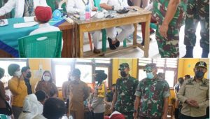 Danrem 042/Gapu Tinjau Vaksinasi Anak Usia 6-11 Tahun Di Wilayah Kodim 0416/Bute