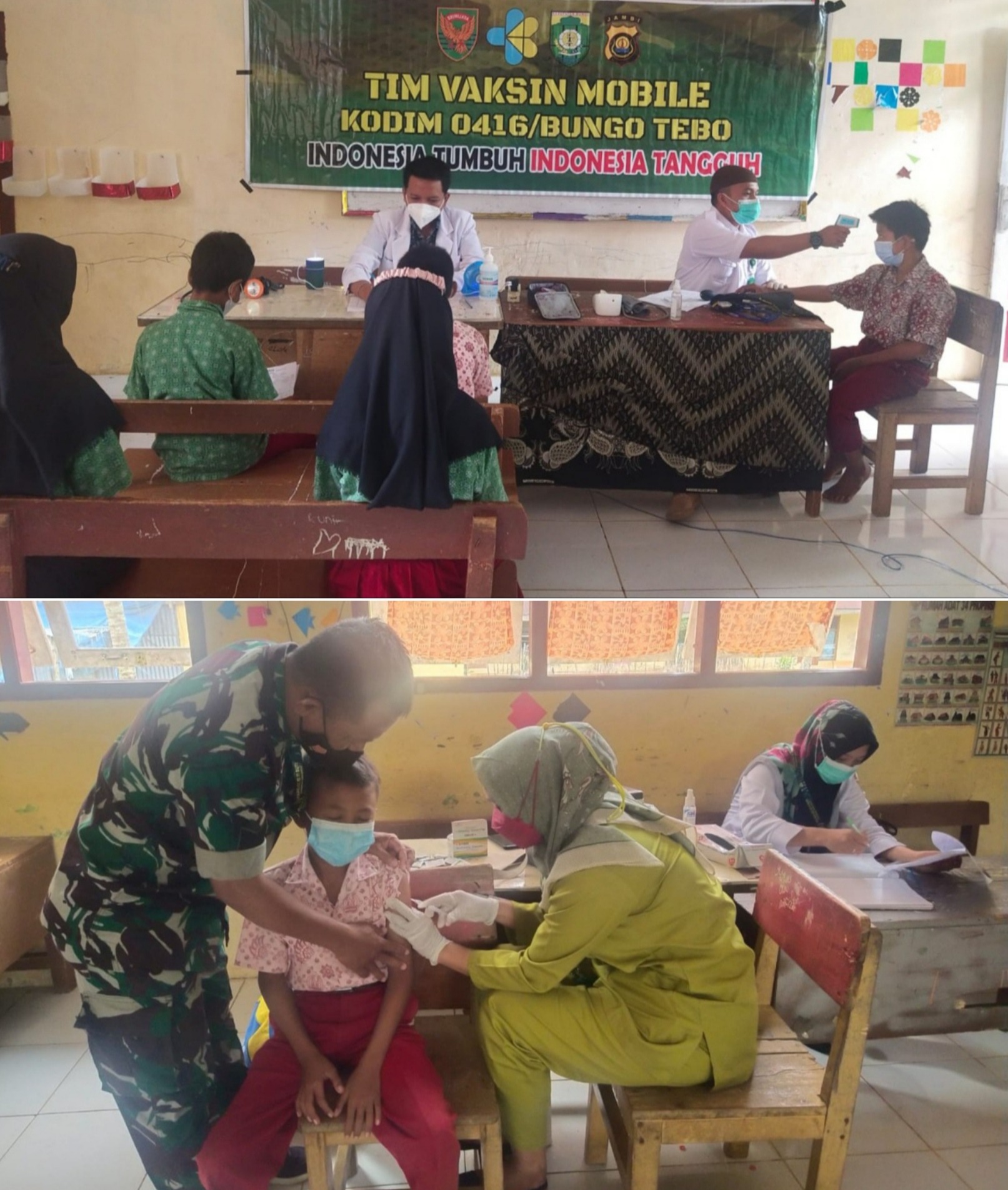 Tim Vaksin Mobile Kodim 0416/Bute Sasar Vaksinasi kepada Anak Usia 6 -11 Tahun