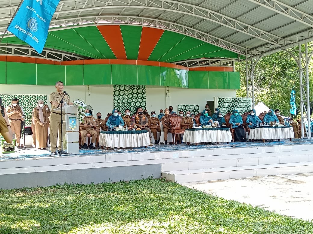 Fasha Buka Jambore PKK Kota Jambi, Fasha Harap Kader PKK Jadi Duta Prokes