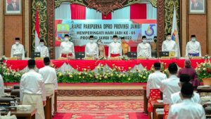 foto-paripurna-hut-jambi DPRD Provinsi Jambi Menggelar Rapat Paripurna dalam rangka untuk memperingati Hari Jadi ke-65 Provinsi Jambi Tahun 2022.