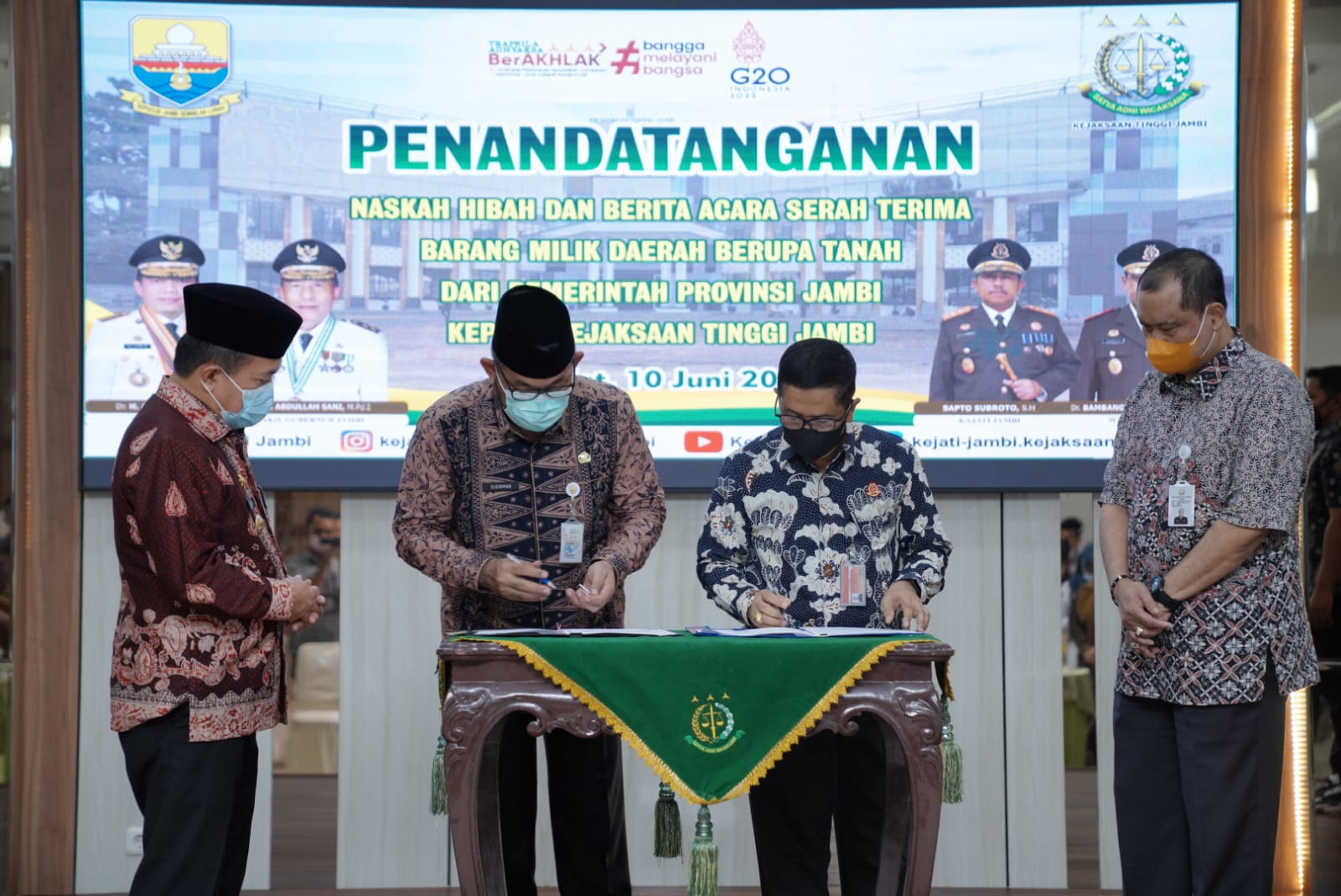 Al Haris : Hibah Tanah Wujud Dukungan Pemprov Jambi pada Kejaksaan 