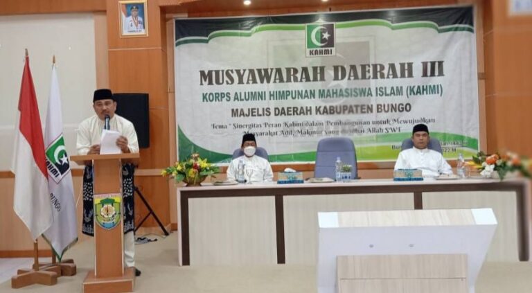 Bupati H Mashuri Buka Musda KAHMI Bungo ke-III