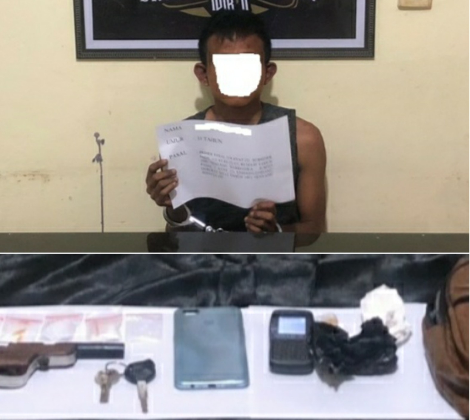 "R" Warga Bungo Bawa Sabu Serta Senpi Rakitan Dibekuk Tim Macan Satres Narkoba Polres Merangin