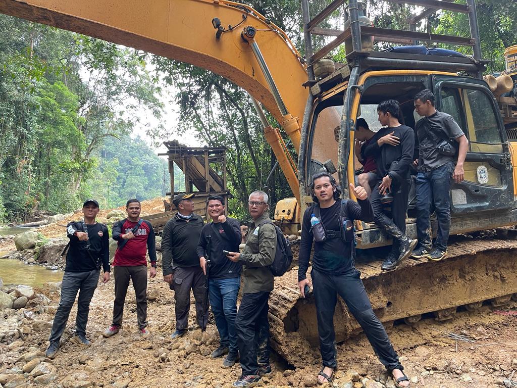 Polres Bungo Tertibkan PETI di Sungai Batang Sabiang Dusun Sungai Telang