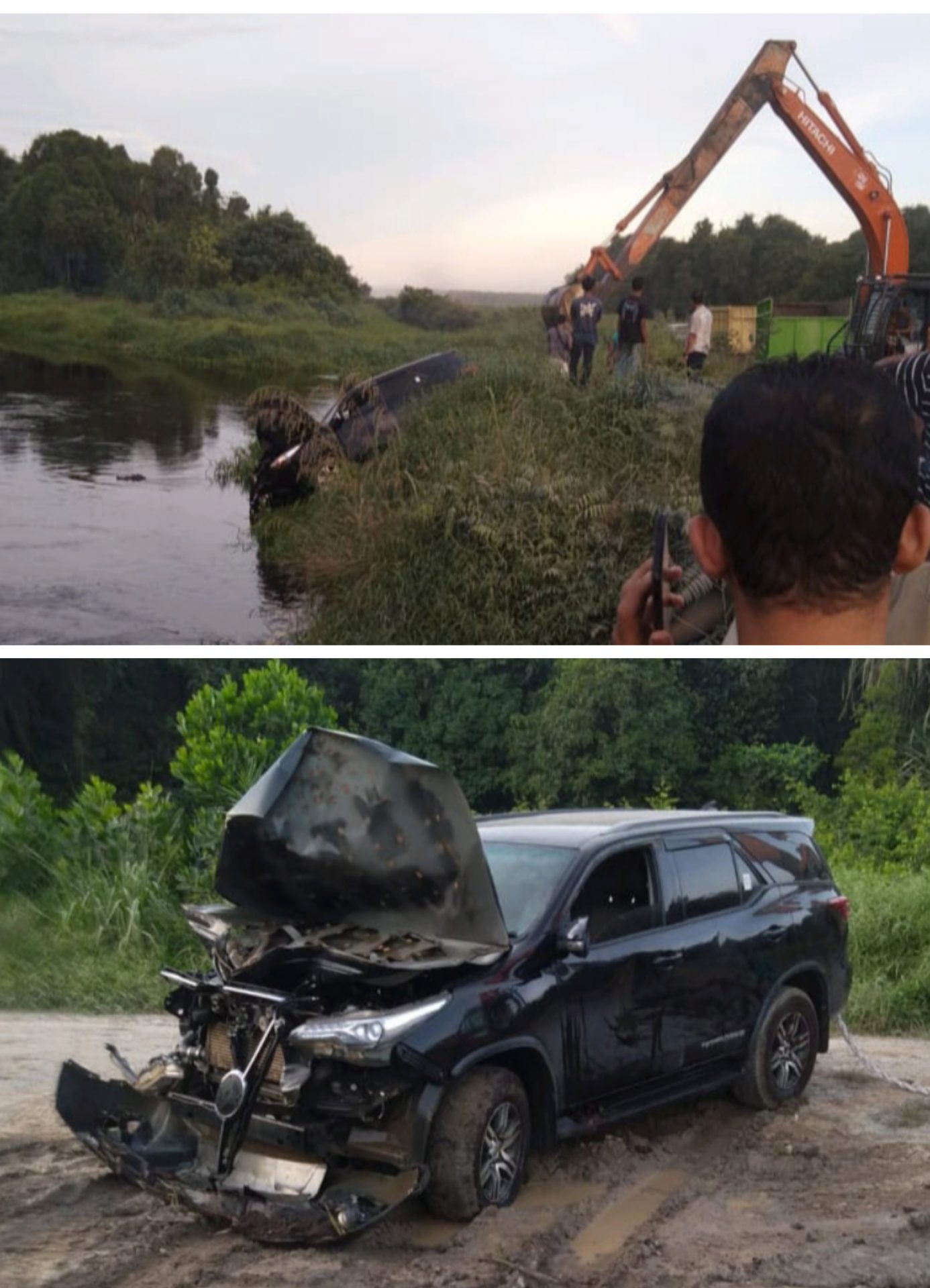 foto mobil ketua dprd kecelakaan