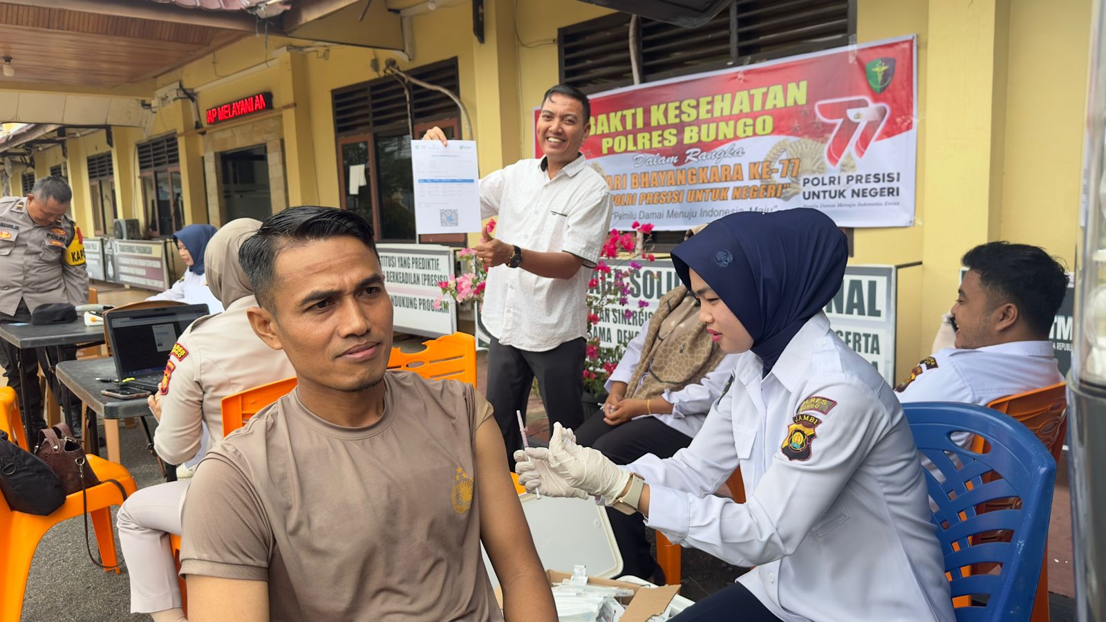 foto polres bungo gelar bakti kesehatan
