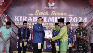 Bupati Bungo H.Mashuri Menghadiri Serah Terima Kirab Pemilu Tahun 2024