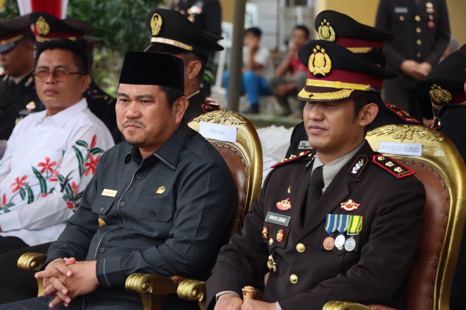 Kapolres Bungo AKBP Wahyu Bram Pimpin Upacara Hari Bhayangkara Ke-77 Tahun 2023