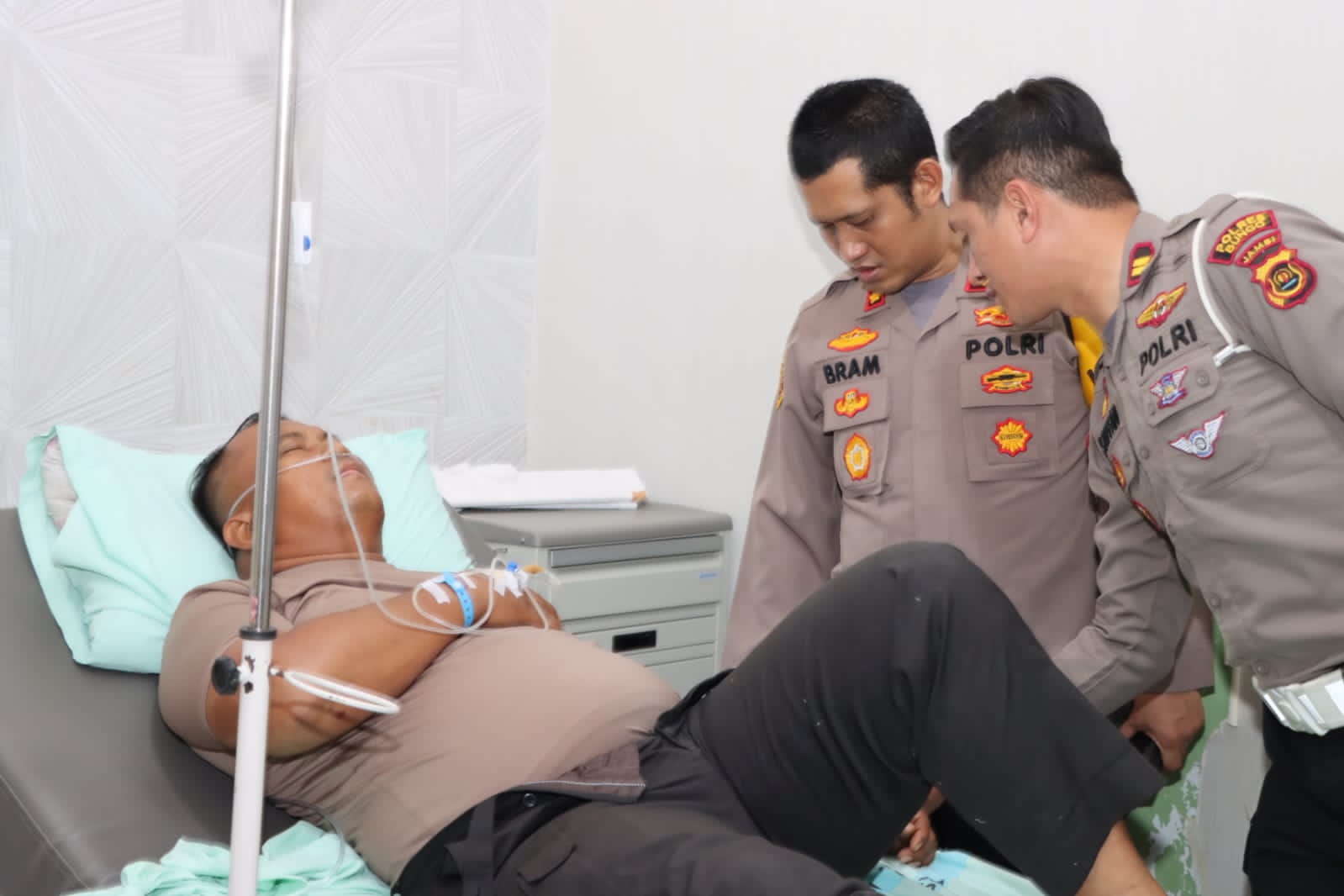 Seorang Anggota Polres Bungo Mengalami Luka Berat Saat Melaksanakan Tugas Operasi Patuh 2023