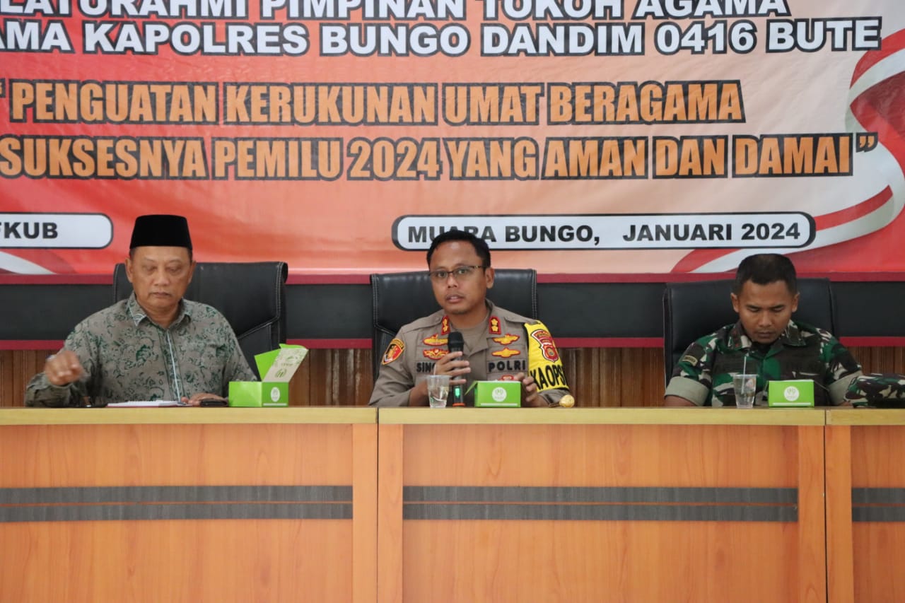 Jalin Dan Perkuat Tali Silaturahmi Kapolres Dan Dandim Kunjungi FKUB Kabupaten Bungo