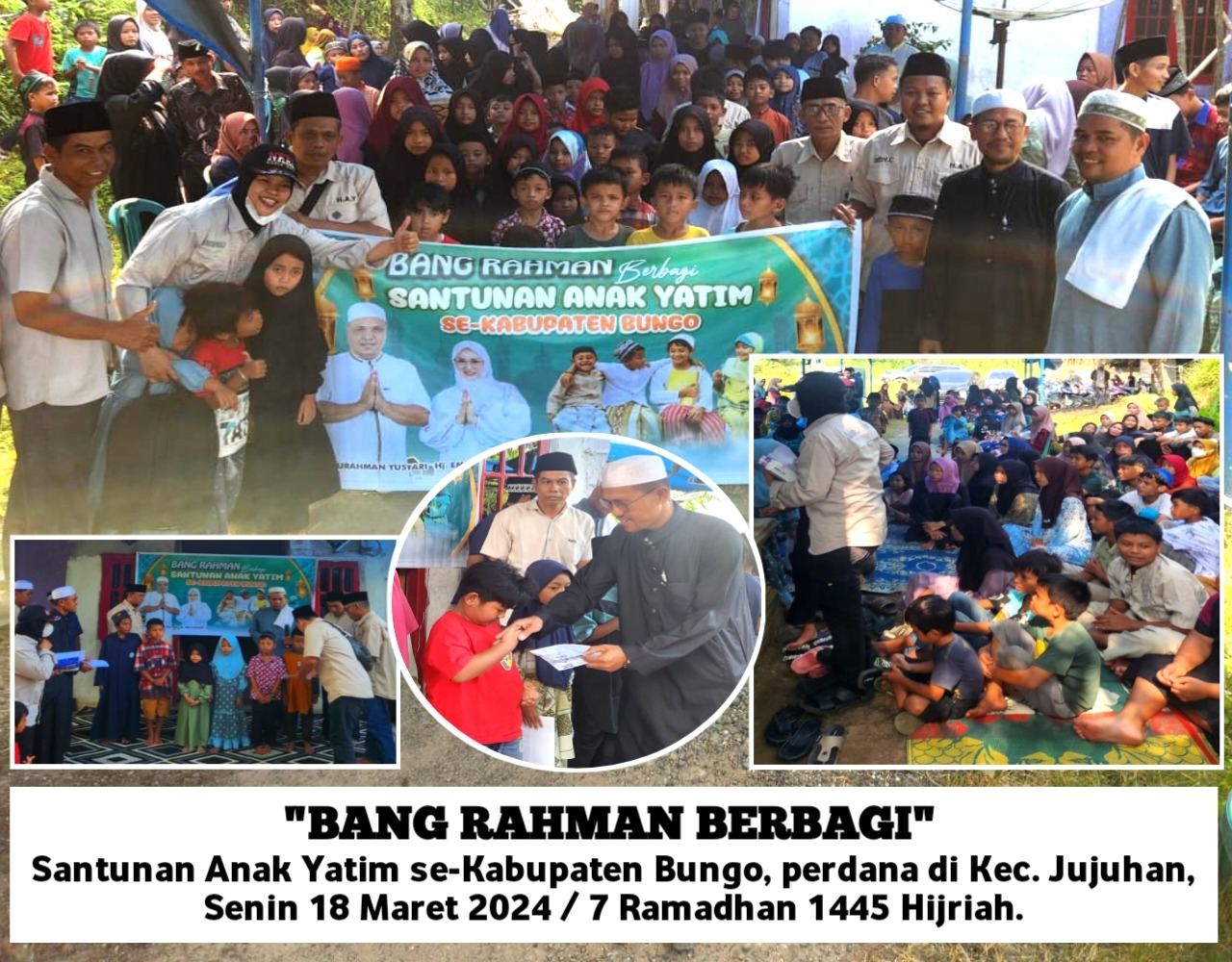 Terharu, 239 Anak Yatim Se-Kecamatan Jujuhan : "Terimakasih Pak Abdurahman Yusyari"