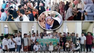 H. Abdurahman Yusyari Santuni Ratusan Anak Yatim Piatu di Tempat Kelahiran Hj. Emi Susanti