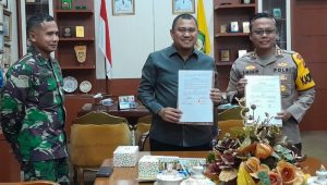 Bupati Bungo H.Mashuri Menandatangani NPHD 4,5 Milyar Untuk Pilkada 2024