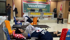 IMG_20240624_100049 Jelang HUT Bhayangkara Ke-78 Tahun 2024, Polres Bungo Gelar Donor Darah