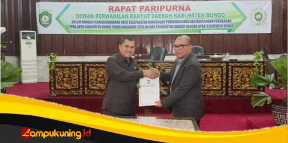 DPRD Bungo Gelar Rapat Paripurna Penandatanganan Nota Kesepakatan Rancangan Perubahan KUA dan PPAS TA 2024