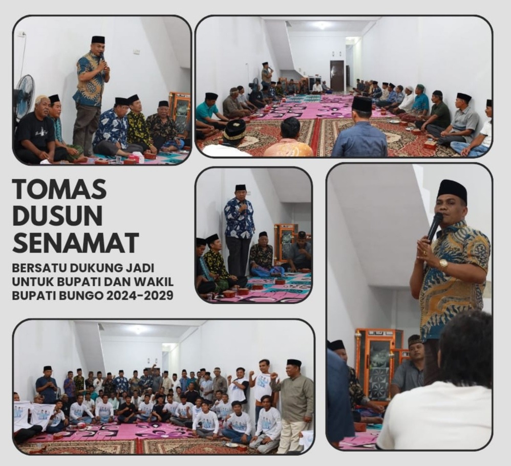 Tomas Dusun Senamat Sepakat Dukung Jumiwan Aguza - Maidani di Pilkada Bungo 2024
