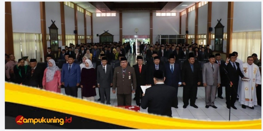 Bupati Bungo H. Mashuri Kukuhkan Sejumlah Pejabat Tinggi Pratama dan Pejabat Administrator