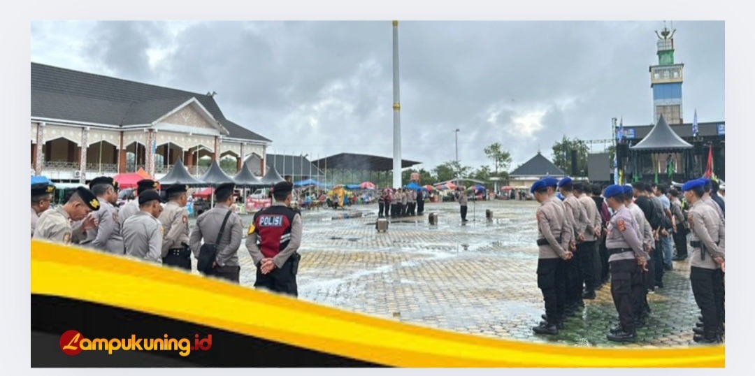 Personil OMP 2024 Polres Bungo Siaga di 7 Titik Lokasi Kampanye Paslon Bupati dan Wakil Bupati Bungo
