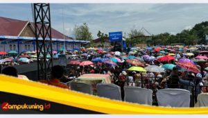 Kandidat Belum Datang, Massa Sudah Padati Lokasi Kampanye Jumiwan - Maidani