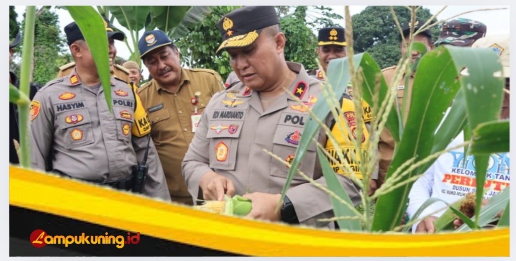 Wakapolda Jambi Brigjen Pol Edi Mardianto melakukan penanaman bibit jagung guna mendukung program Asta Cita Presiden RI.