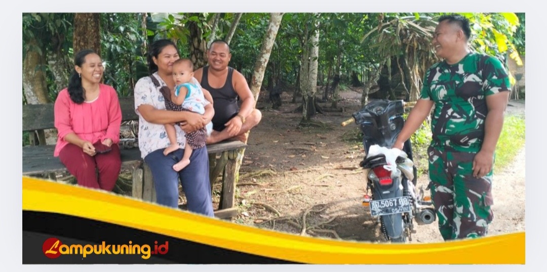 Warga Desa Teluk Kuali dan Personel Satgas TMMD Ke-123 Kodim 0416/Bute Tampak Semakin Erat 