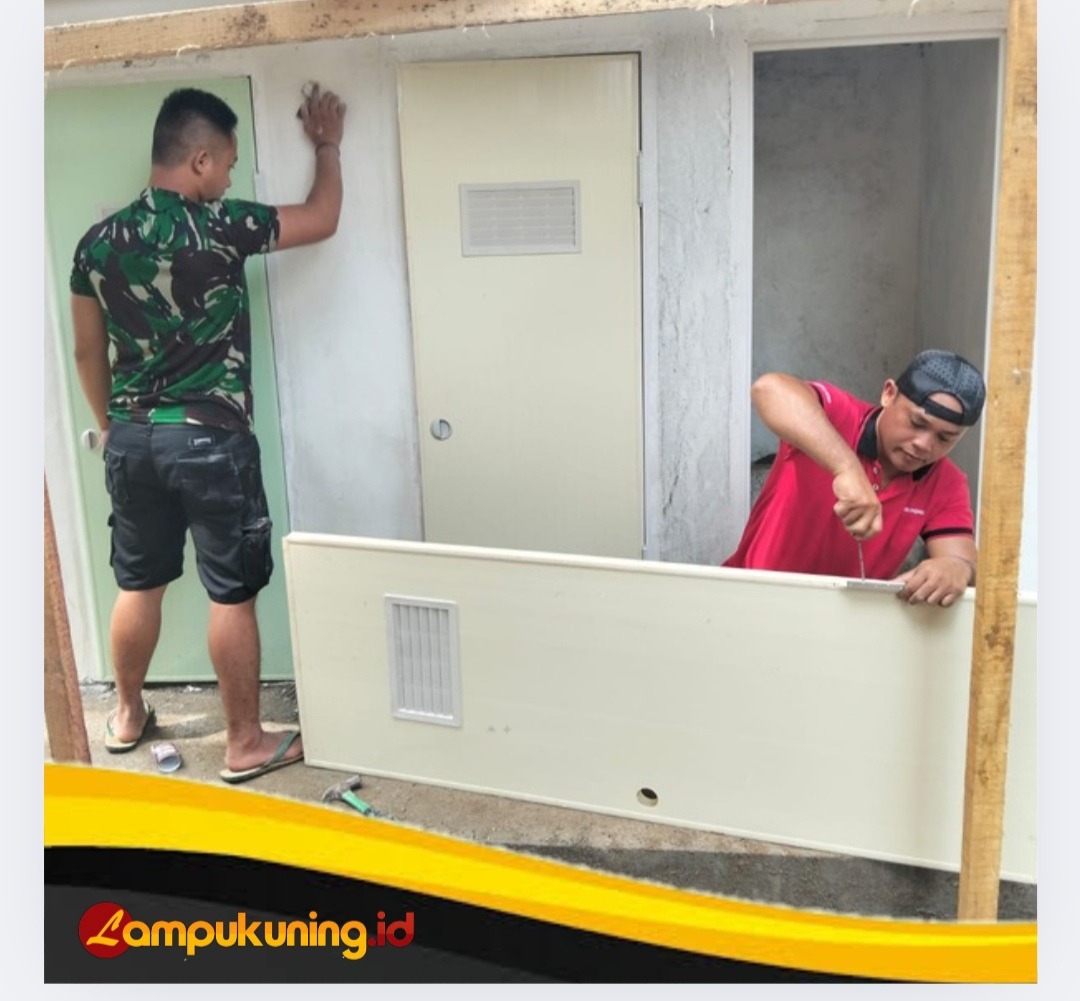 Pembangunan fasilitas MCK Menjadi Salah Satu Dari Tujuh Sasaran Fisik Program TMMD Ke-123 Kodim 0416/Bute
