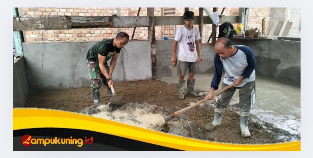 Jalani Ibadah Puasa Satgas TMMD Ke-123 Kodim 0416/Bute Tetap Semangat Kerjakan Program TMMD