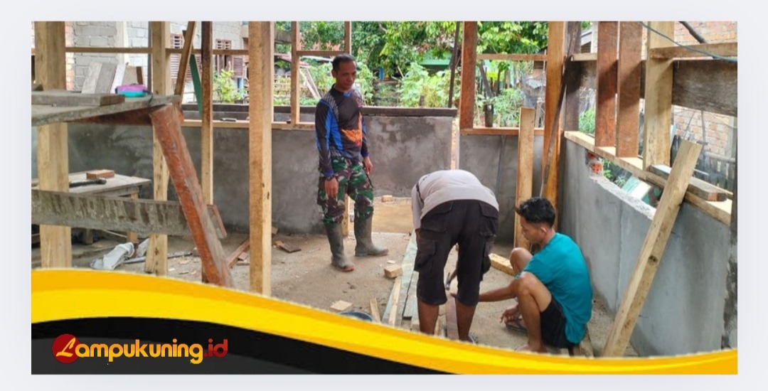 Kehadiran Serda Badrus di Lokasi TMMD 123 Kodim 0416/Bute Suasana Kerja Menjadi Cair dan Segar 