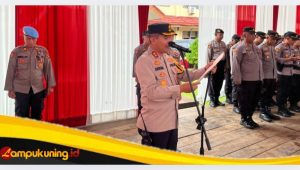 Kapolres Bungo AKBP Natalena Eko Cahyono Pimpin Apel Kesiapsiagaan Pengamanan PSU