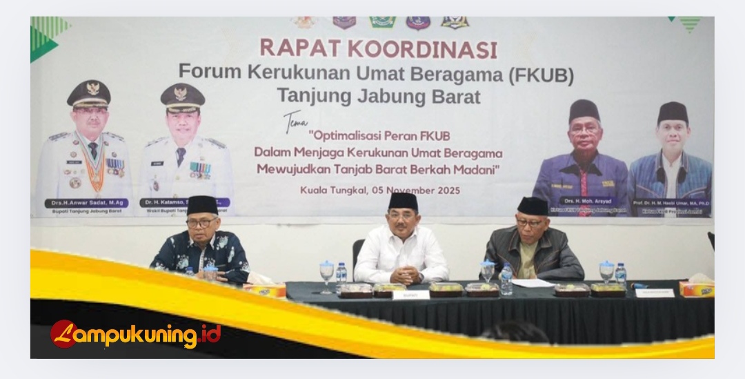 Bupati Anwar Sadat Buka Rakor FKUB Tanjab Barat Dorong Penguatan Kerukunan Umat Beragama