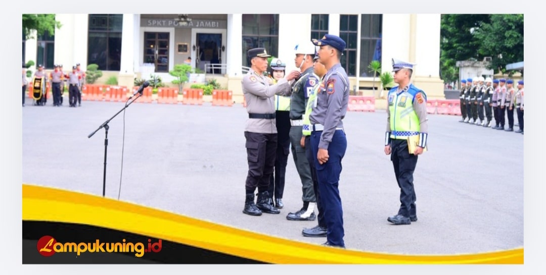 Irwasda Polda Jambi Pimpin Apel Gelar Pasukan Operasi Keselamatan 2026