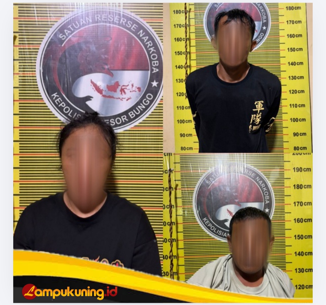 Satresnarkoba Polres Bungo Amankan Tiga Terduga Pelaku, Sita 33,46 Gram Sabu